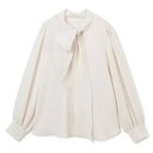 【エムセブンデイズ/M7days】の【徳原文子さんコラボ】【洗える】シボ感ボウタイブラウス アイボリー1|ID: prp329100003617417 ipo3291000000036312691