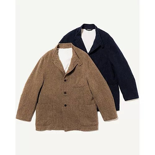 【アプレッセ/A.PRESSE / MEN】のTweed Hunting Jacket インテリア・キッズ・メンズ・レディースファッション・服の通販 founy(ファニー) https://founy.com/ ファッション Fashion メンズファッション Men's Style Online クラシック Classic シルク Silk ジャケット Jacket ツイード Tweed ネップ Nep Yarn バランス Balance フレンチ French リネン Linen |ID: prp329100003628442 ipo3291000000029583315