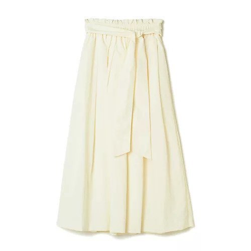 【イーバイエクラ/E by eclat】のリボンつき華やかスカート インテリア・キッズ・メンズ・レディースファッション・服の通販 founy(ファニー) 　ファッション　Fashion　レディースファッション　Fashion for Women　スカート　Skirts　ギャザー　Gathered, Ruffled　タフタ　Taffeta, Structured Fabric　リボン　Ribbon, Bow　洗える　Machine Washable　オフホワイト|ID: prp329100003628791 ipo3291000000034955454