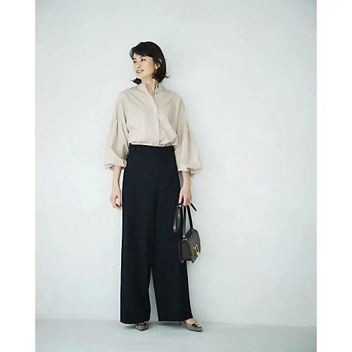 【イーバイエクラ/E by eclat】の袖ピンタックボリュームブラウス 人気、トレンドファッション・服の通販 founy(ファニー) 　ファッション　Fashion　レディースファッション　Fashion for Women　トップス・カットソー　Cut & Sew Tops　シャツ・ブラウス・オフィスカジュアル　Elegant Blouses & Button-Ups　ショルダー　Shoulder, Shoulder Strap　ドロップ　Drop Shoulder, Dropped Style　バランス　Balance, Style Balance　ブラウジング　Blouson Silhouette, Cinched Waist　洗える　Machine Washable　other-3|ID: prp329100003628874 ipo3291000000033974209