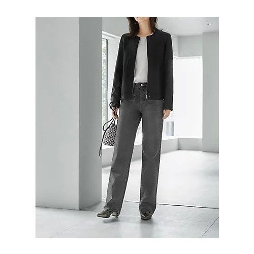 【スタイルデリ/STYLE DELI】のフェイクレザーノーカラーブルゾン 人気、トレンドファッション・服の通販 founy(ファニー) 　ファッション　Fashion　レディースファッション　WOMEN　アウター　Coat Outerwear　ブルゾン　Blouson/Jackets　アンダー　Under　コンパクト　Compact　軽量　Lightweight　シンプル　Simple　ジャケット　Jacket　スタイリッシュ　Stylish　スリット　Slit　ダメージ　Damage　定番　Standard　バランス　Balance　フィット　Fit　フェイクレザー　Faux Leather　フェミニン　Feminine　フォルム　Form　フレア　Flare　フロント　Front　ブルゾン　Blouson　ポケット　Pocket　ライダースジャケット　Riders Jacket　おすすめ　Recommend　夏　Summer　other-2|ID: prp329100003638118 ipo3291000000031260217