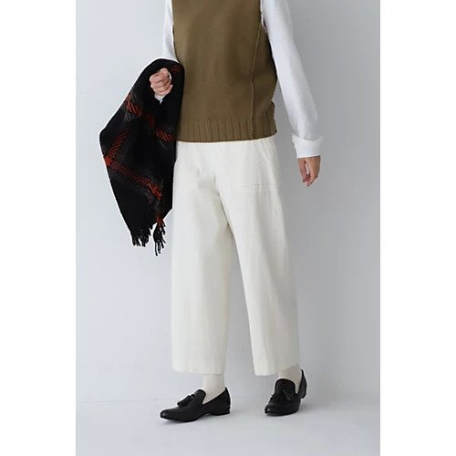【ヒューマンウーマン/HUMAN WOMAN】のTOPツイルストレッチパンツ インテリア・キッズ・メンズ・レディースファッション・服の通販 founy(ファニー) 　ファッション　Fashion　レディースファッション　WOMEN　パンツ　Pants　おすすめ　Recommend　ガウチョパンツ　Gaucho Pants　ショート　Short　スタンダード　Standard　スニーカー　Sneakers　ツイード　Tweed　バランス　Balance　ベーシック　Basic　定番　Standard　秋　Autumn/Fall　オフホワイト|ID: prp329100003654102 ipo3291000000030966587