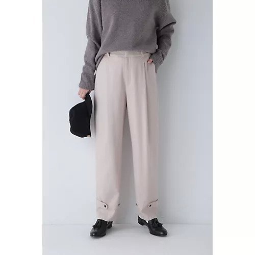 【ヒューマンウーマン/HUMAN WOMAN】の裾しぼりパンツ インテリア・キッズ・メンズ・レディースファッション・服の通販 founy(ファニー) 　ファッション　Fashion　レディースファッション　WOMEN　パンツ　Pants　おすすめ　Recommend　スタンダード　Standard　ストレッチ　Stretch　ベーシック　Basic　ライトベージュ|ID: prp329100003667906 ipo3291000000030966575
