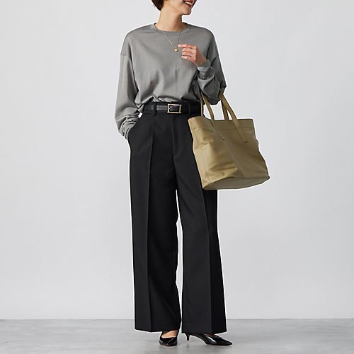 【エムセブンデイズ/M7days】のすっきり見えワンタックパンツ 人気、トレンドファッション・服の通販 founy(ファニー) 　ファッション　Fashion　レディースファッション　WOMEN　パンツ　Pants　センター　Center　ツイル　Twill　ベーシック　Basic　ワイド　Wide　洗える　Washable　other-3|ID: prp329100003681971 ipo3291000000031805777