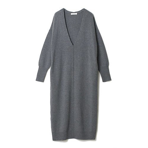 【イーバイエクラ/E by eclat】の深Vネックニットワンピース インテリア・キッズ・メンズ・レディースファッション・服の通販 founy(ファニー) https://founy.com/ ファッション Fashion レディースファッション WOMEN ワンピース Dress ニットワンピース Knit Dresses カフス Cuffs フロント Front モダン Modern ロング Long 洗える Washable |ID: prp329100003695715 ipo3291000000027094418