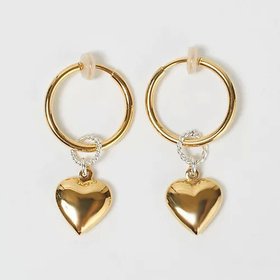 【プティローブノアー/petite robe noire】のゴールドハートフープイヤリング(両耳) 人気、トレンドファッション・服の通販 founy(ファニー) ファッション Fashion レディースファッション Fashion for Women ジュエリー Jewelry ファッションリング Fashion Rings イヤリング・フープ・ドロップタイプ Hoop, Drop & Clip Earrings アクセサリー Fashion Accessories イヤリング Earrings シルバー Silver, Metallic Silver フープ Hoop, Hoop Earrings プレート Plate, Dish |ID:prp329100003704237