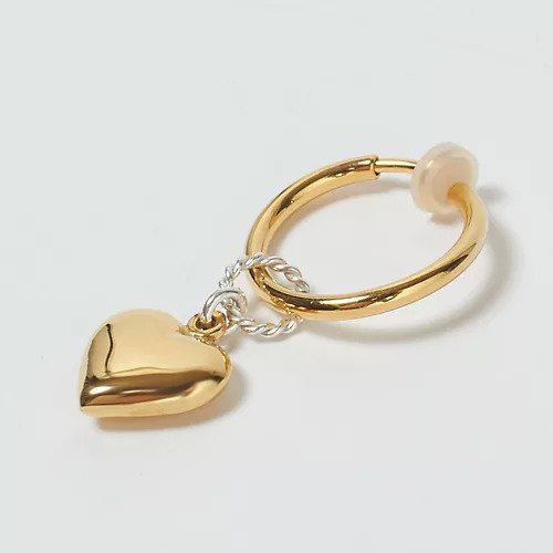 【プティローブノアー/petite robe noire】のゴールドハートフープイヤリング(両耳) 人気、トレンドファッション・服の通販 founy(ファニー) 　ファッション　Fashion　レディースファッション　Fashion for Women　ジュエリー　Jewelry　ファッションリング　Fashion Rings　イヤリング・フープ・ドロップタイプ　Hoop, Drop & Clip Earrings　アクセサリー　Fashion Accessories　イヤリング　Earrings　シルバー　Silver, Metallic Silver　フープ　Hoop, Hoop Earrings　プレート　Plate, Dish　other-3|ID: prp329100003704237 ipo3291000000034724917