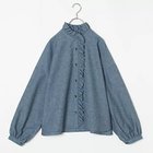 【トゥエルブクローゼット/12closet】の【石上美津江さんコラボ】【洗える】リネンフリルブラウス 人気、トレンドファッション・服の通販 founy(ファニー) ファッション Fashion レディースファッション WOMEN トップス・カットソー Tops/Tshirt シャツ/ブラウス Shirts/Blouses ギンガム Gingham コラボ Collaboration シャンブレー Chambray スタンド Stand スリーブ Sleeve チェック Check フリル Frills リネン Linen 洗える Washable thumbnail シャンブレー|ID: prp329100003704369 ipo3291000000027015179