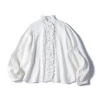 【トゥエルブクローゼット/12closet】の【石上美津江さんコラボ】【洗える】リネンフリルブラウス オフホワイト2|ID:prp329100003704369