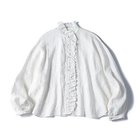 【トゥエルブクローゼット/12closet】の【石上美津江さんコラボ】【洗える】リネンフリルブラウス オフホワイト3|ID: prp329100003704369 ipo3291000000037247984