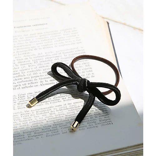 【コレカラ/collecala】のヘリンボーン コードリボンヘアゴム インテリア・キッズ・メンズ・レディースファッション・服の通販 founy(ファニー) 　ファッション　Fashion　レディースファッション　Fashion for Women　ベルベット　Velvet, Velvety　リボン　Ribbon, Bow　エレガント 上品　Elegant　ブラック|ID: prp329100003707249 ipo3291000000034494742