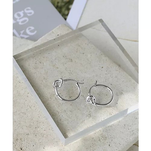 【コレカラ/collecala】の[silver925]ノットフープピアス〈金属アレルギー対応〉 インテリア・キッズ・メンズ・レディースファッション・服の通販 founy(ファニー) 　ファッション　Fashion　レディースファッション　Fashion for Women　おすすめ　Recommended / Our Picks　シルバー　Silver, Metallic Silver　シンプル　Simple, Minimal　フープ　Hoop, Hoop Earrings　ポーチ　Pouch, Small Case　モチーフ　Motif, Design Theme　シルバー|ID: prp329100003707260 ipo3291000000029581166