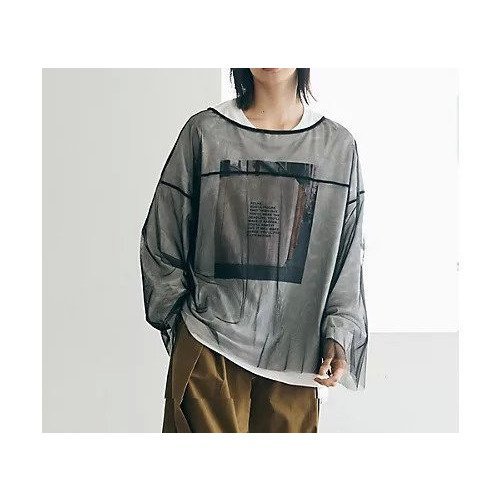 【マージュール/marjour】のSHEER MESH TOPS インテリア・キッズ・メンズ・レディースファッション・服の通販 founy(ファニー) 　ファッション　Fashion　レディースファッション　Fashion for Women　トップス・カットソー　Cut & Sew Tops　インナー　Innerwear　春　Spring　カットオフ　Cut-Off Design　キャップ　Cap, Baseball Cap　シアー　Sheer, See-Through　スウェット / スエット　Sweatshirt, Sweatwear　ストレッチ　Stretch, Stretchy Fabric　トレンド　Trend, Trending Now　ノースリーブ　Sleeveless, No-Sleeve　長袖　Long Sleeve, Full Sleeve　フリル　Frill, Ruffle　プリント　Print, Printed Pattern　ボトム　Bottoms, Lower Wear　ボーダー　Border, Stripe　メッシュ　Mesh, Net Fabric　冬　Winter / This Winter　おすすめ　Recommended / Our Picks　夏　Summer　BLACK|ID: prp329100003715329 ipo3291000000035421799