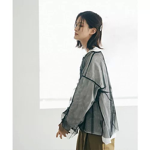 【マージュール/marjour】のSHEER MESH TOPS 人気、トレンドファッション・服の通販 founy(ファニー) 　ファッション　Fashion　レディースファッション　Fashion for Women　トップス・カットソー　Cut & Sew Tops　インナー　Innerwear　春　Spring　カットオフ　Cut-Off Design　キャップ　Cap, Baseball Cap　シアー　Sheer, See-Through　スウェット / スエット　Sweatshirt, Sweatwear　ストレッチ　Stretch, Stretchy Fabric　トレンド　Trend, Trending Now　ノースリーブ　Sleeveless, No-Sleeve　長袖　Long Sleeve, Full Sleeve　フリル　Frill, Ruffle　プリント　Print, Printed Pattern　ボトム　Bottoms, Lower Wear　ボーダー　Border, Stripe　メッシュ　Mesh, Net Fabric　冬　Winter / This Winter　おすすめ　Recommended / Our Picks　夏　Summer　other-2|ID: prp329100003715329 ipo3291000000035421802