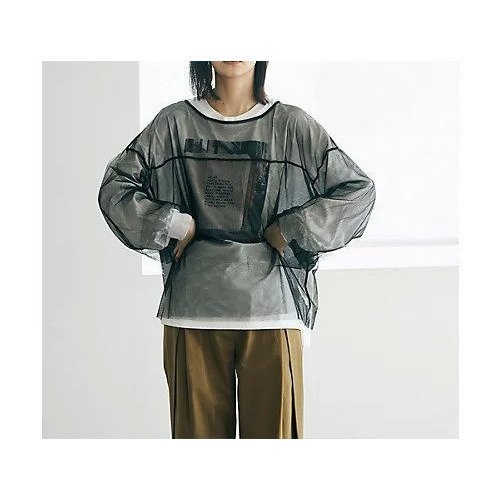 【マージュール/marjour】のSHEER MESH TOPS 人気、トレンドファッション・服の通販 founy(ファニー) 　ファッション　Fashion　レディースファッション　Fashion for Women　トップス・カットソー　Cut & Sew Tops　インナー　Innerwear　春　Spring　カットオフ　Cut-Off Design　キャップ　Cap, Baseball Cap　シアー　Sheer, See-Through　スウェット / スエット　Sweatshirt, Sweatwear　ストレッチ　Stretch, Stretchy Fabric　トレンド　Trend, Trending Now　ノースリーブ　Sleeveless, No-Sleeve　長袖　Long Sleeve, Full Sleeve　フリル　Frill, Ruffle　プリント　Print, Printed Pattern　ボトム　Bottoms, Lower Wear　ボーダー　Border, Stripe　メッシュ　Mesh, Net Fabric　冬　Winter / This Winter　おすすめ　Recommended / Our Picks　夏　Summer　other-3|ID: prp329100003715329 ipo3291000000035421805