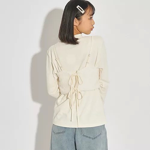 【ピンク ラテ/PINK-latte / KIDS】の【2点SET】キラキラシャギービスチェ+インナーSET 人気、トレンドファッション・服の通販 founy(ファニー) 　ファッション　Fashion　キッズファッション　KIDS　おすすめ　Recommend　インナー　Inner　カーゴパンツ　Cargo Pants　テレコ　Tereko　デニム　Denim　ビスチェ　Bustier　 other-1|ID: prp329100003717135 ipo3291000000029600612