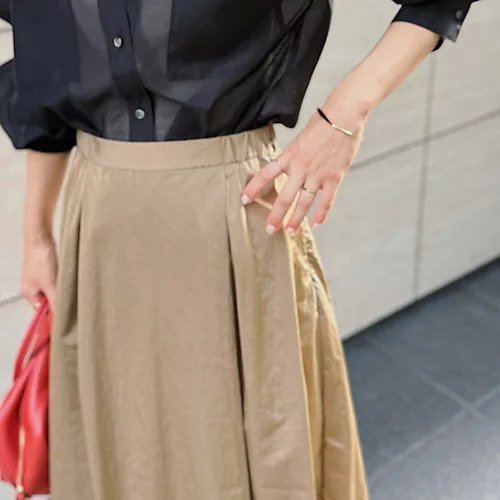 【エムセブンデイズ/M7days】の艶タフタフレアスカート 人気、トレンドファッション・服の通販 founy(ファニー) 　ファッション　Fashion　レディースファッション　Fashion for Women　スカート　Skirts　Aライン・フレアスカート　A-Line & Flared Skirts　おすすめ　Recommended / Our Picks　イタリア　Italy　シンプル　Simple, Minimal　セットアップ　Set-Up, Coordinated Outfit　タフタ　Taffeta, Structured Fabric　フィット　Fit, Slim Fit　フレア　Flare, Flared　ロング　Long, Long-Length　other-3|ID: prp329100003718598 ipo3291000000034955485