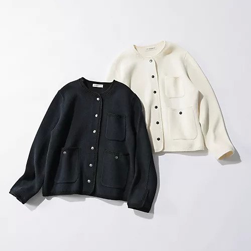 【シンゾーン/Shinzone】のKNIT JACKET 人気、トレンドファッション・服の通販 founy(ファニー) 　ファッション　Fashion　レディースファッション　WOMEN　アウター　Coat Outerwear　ジャケット　Jackets　トップス・カットソー　Tops/Tshirt　ニット　Knit Tops　かぎ針　Crochet　オケージョン　Occasion　カーディガン　Cardigan　ジャケット　Jacket　デニム　Denim　ドット　Dot　ブレード　Blade　ミラノリブ　Milan Ribs　手編み　Hand Knitting　無地　Plain Color　other-3|ID: prp329100003722439 ipo3291000000031718372