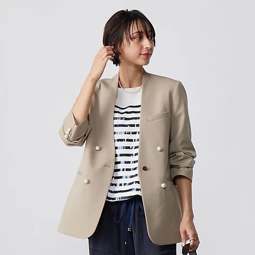【チノ/CINOH】の【HPS別注】 パールボタン ノーカラージャケット インテリア・キッズ・メンズ・レディースファッション・服の通販 founy(ファニー) https://founy.com/ ファッション Fashion レディースファッション WOMEN アウター Coat Outerwear ジャケット Jackets ノーカラージャケット No Collar Leather Jackets アクセサリー Accessories ジャケット Jacket パール Pearl 人気 Popularity 別注 Special Order |ID: prp329100003722443 ipo3291000000031589693