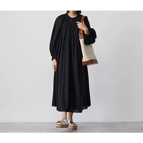 【マリハ/MARIHA】の春の花のドレス ロングスリーブ インテリア・キッズ・メンズ・レディースファッション・服の通販 founy(ファニー) 　ファッション　Fashion　レディースファッション　WOMEN　ワンピース　Dress　ドレス　Party Dresses　ギャザー　Gather　スリーブ　Sleeve　ドレス　Dress　バルーン　Balloon　ブラウジング　Browsing　ロマンティック　Romantic　ロング　Long　春　Spring　Onyx|ID: prp329100003722597 ipo3291000000031715757