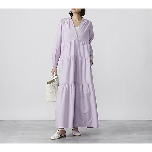 【ヌキテパ/NE QUITTEZ PAS】のPOPLIN SOLID TIERED DRESS インテリア・キッズ・メンズ・レディースファッション・服の通販 founy(ファニー) https://founy.com/ ファッション Fashion レディースファッション WOMEN ワンピース Dress ドレス Party Dresses カフス Cuffs ギャザー Gather スリット Slit フェイス Face フェミニン Feminine リラックス Relax |ID: prp329100003722624 ipo3291000000027524211