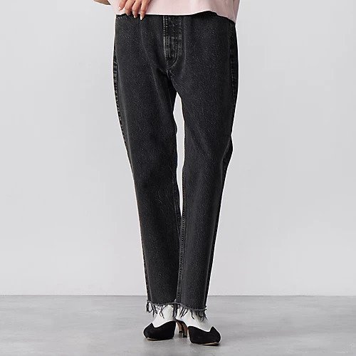 【オブラダ/Oblada】のHIGH WAIST CUT OFF インテリア・キッズ・メンズ・レディースファッション・服の通販 founy(ファニー) 　ファッション　Fashion　レディースファッション　WOMEN　くるぶし　Ankle　カットオフ　Cut Off　ストレッチ　Stretch　スニーカー　Sneakers　ソックス　Socks　テーパード　Tapered　デニム　Denim　BLACK|ID: prp329100003722646 ipo3291000000029093345