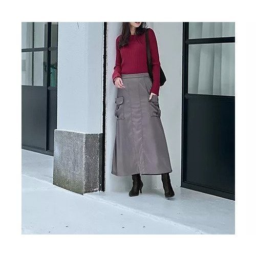 【スタイルデリ/STYLE DELI】のサイドポケットサテンロングスカート 人気、トレンドファッション・服の通販 founy(ファニー) 　ファッション　Fashion　レディースファッション　Fashion for Women　スカート　Skirts　ロングスカート　Long Skirts / Maxi & Midi Skirts　インナー　Innerwear　ギャザー　Gathered, Ruffled　サテン　Satin, Glossy Fabric　スウェット / スエット　Sweatshirt, Sweatwear　スリット　Slit, Slit Detail　センター　Center, Center Line　ダブル　Double, Double-Breasted　トレンド　Trend, Trending Now　バランス　Balance, Style Balance　フォルム　Silhouette, Form　フラップ　Flap, Flap Pocket　ポケット　Pocket, Pocket Detail　マーメイド　Mermaid, Fishtail Silhouette　レギンス　Leggings, Stretch Pants　ロング　Long, Long-Length　冬　Winter / This Winter　夏　Summer　エレガント 上品　Elegant　other-2|ID: prp329100003722680 ipo3291000000034504765