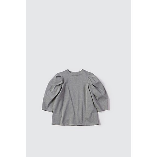 【オブラダ/Oblada】のShirring T-shirts インテリア・キッズ・メンズ・レディースファッション・服の通販 founy(ファニー) 　ファッション　Fashion　レディースファッション　WOMEN　トップス・カットソー　Tops/Tshirt　シャツ/ブラウス　Shirts/Blouses　ロング / Tシャツ　T-Shirts　カットソー　Cut And Sew　デニム　Denim　GRAY|ID: prp329100003722767 ipo3291000000024730412