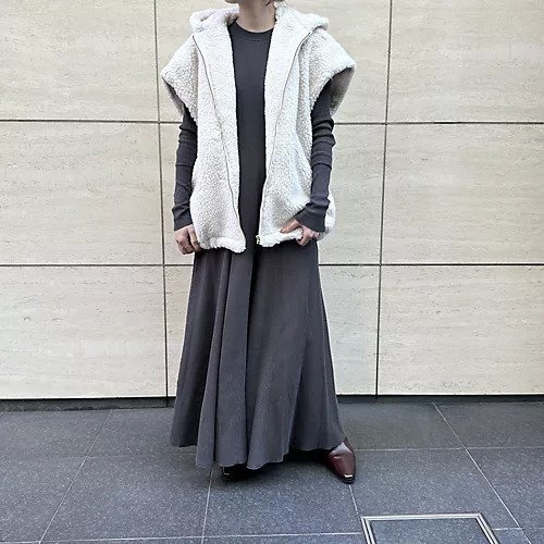 【エクラ/eclat】のサーマルフレアワンピース 人気、トレンドファッション・服の通販 founy(ファニー) 　ファッション　Fashion　レディースファッション　Fashion for Women　ワンピース　Dresses　お家時間・ステイホーム　Stay Home / At Home　トレンド　Trend, Trending Now　ドレープ　Drape, Draping Fabric　別注　Limited Edition, Custom Order　洗える　Machine Washable　other-2|ID: prp329100003723610 ipo3291000000031715768