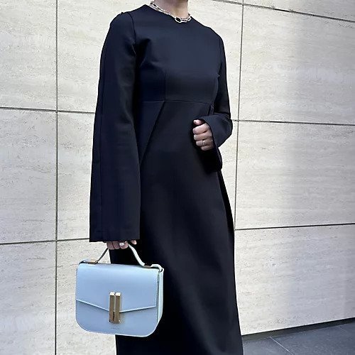 【エクラ/eclat】の【サイズ別注】ベルスリーブワンピース 人気、トレンドファッション・服の通販 founy(ファニー) 　ファッション　Fashion　レディースファッション　Fashion for Women　ワンピース　Dresses　コンパクト　Compact, Small Size　スリット　Slit, Slit Detail　スリーブ　Sleeve, Long Sleeve / Short Sleeve　フォルム　Silhouette, Form　別注　Limited Edition, Custom Order　other-3|ID: prp329100003723611 ipo3291000000031715776