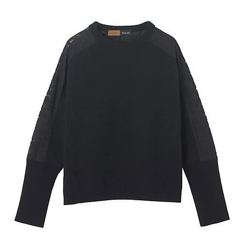 【イーバイエクラ/E by eclat】のRoom no.8 for E by eclat レース切り替えニット 人気、トレンドファッション・服の通販 founy(ファニー) 　ファッション　Fashion　レディースファッション　Fashion for Women　トップス・カットソー　Cut & Sew Tops　ニット　Knit Tops & Sweaters　スポーティ　Sporty, Casual Athletic　スリーブ　Sleeve, Long Sleeve / Short Sleeve　ボトム　Bottoms, Lower Wear　ヨーク　Yoke, Yoke Design　ラグジュアリー　Luxury, Elegant　レース　Lace, Lace Fabric　洗える　Machine Washable　 other-1|ID: prp329100003723764 ipo3291000000034953837