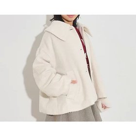 【ピンク ラテ/PINK-latte / KIDS】 BIG衿Aラインショートコート人気、トレンドファッション・服の通販 founy(ファニー) ファッション Fashion キッズファッション KIDS アウター Coat Outerwear /Kids おすすめ Recommend ショート Short ポケット Pocket |ID:prp329100003731410