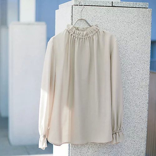 【トゥエルブクローゼット/12closet】の【12classe】【洗える】スタンドフリル衿シアーブラウス 人気、トレンドファッション・服の通販 founy(ファニー) 　ファッション　Fashion　レディースファッション　Fashion for Women　トップス・カットソー　Cut & Sew Tops　シャツ・ブラウス・オフィスカジュアル　Elegant Blouses & Button-Ups　インナー　Innerwear　ギャザー　Gathered, Ruffled　シアー　Sheer, See-Through　スタンド　Stand Collar, Upright Stand　バランス　Balance, Style Balance　フリル　Frill, Ruffle　エレガント 上品　Elegant　洗える　Machine Washable　other-2|ID: prp329100003744007 ipo3291000000031303634
