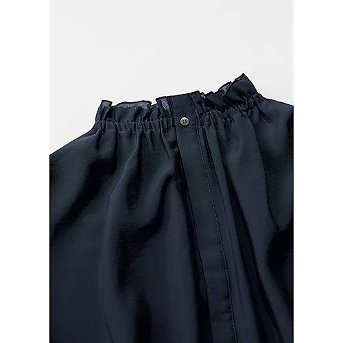 【トゥエルブクローゼット/12closet】の【12classe】【洗える】スタンドフリル衿シアーブラウス 人気、トレンドファッション・服の通販 founy(ファニー) 　ファッション　Fashion　レディースファッション　Fashion for Women　トップス・カットソー　Cut & Sew Tops　シャツ・ブラウス・オフィスカジュアル　Elegant Blouses & Button-Ups　インナー　Innerwear　ギャザー　Gathered, Ruffled　シアー　Sheer, See-Through　スタンド　Stand Collar, Upright Stand　バランス　Balance, Style Balance　フリル　Frill, Ruffle　エレガント 上品　Elegant　洗える　Machine Washable　other-3|ID: prp329100003744007 ipo3291000000031574778
