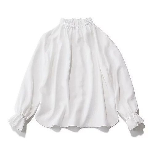 【トゥエルブクローゼット/12closet】の【12classe】【洗える】スタンドフリル衿シアーブラウス インテリア・キッズ・メンズ・レディースファッション・服の通販 founy(ファニー) https://founy.com/ ファッション Fashion レディースファッション Fashion for Women トップス・カットソー Cut & Sew Tops シャツ・ブラウス・オフィスカジュアル Elegant Blouses & Button-Ups インナー Innerwear ギャザー Gathered, Ruffled シアー Sheer, See-Through スタンド Stand Collar, Upright Stand バランス Balance, Style Balance フリル Frill, Ruffle エレガント 上品 Elegant 洗える Machine Washable |ID: prp329100003744007 ipo3291000000031730398