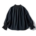 【トゥエルブクローゼット/12closet】の【12classe】【洗える】スタンドフリル衿シアーブラウス 人気、トレンドファッション・服の通販 founy(ファニー) ファッション Fashion レディースファッション Fashion for Women トップス・カットソー Cut & Sew Tops シャツ・ブラウス・オフィスカジュアル Elegant Blouses & Button-Ups インナー Innerwear スタンド Stand Collar, Upright Stand フリル Frill, Ruffle ワッシャー Washer, Crinkled Finish 春 Spring 洗える Machine Washable ビジネス 仕事 通勤 Business / Work / Commuting thumbnail ブラック1|ID: prp329100003744007 ipo3291000000036052497