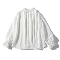 【トゥエルブクローゼット/12closet】の【12classe】【洗える】スタンドフリル衿シアーブラウス 人気、トレンドファッション・服の通販 founy(ファニー) ファッション Fashion レディースファッション Fashion for Women トップス・カットソー Cut & Sew Tops シャツ・ブラウス・オフィスカジュアル Elegant Blouses & Button-Ups インナー Innerwear スタンド Stand Collar, Upright Stand フリル Frill, Ruffle ワッシャー Washer, Crinkled Finish 春 Spring 洗える Machine Washable ビジネス 仕事 通勤 Business / Work / Commuting |ID:prp329100003744007
