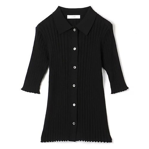【スアデオ/suadeo】のリブ五分袖衿付きニットカーディガン インテリア・キッズ・メンズ・レディースファッション・服の通販 founy(ファニー) https://founy.com/ ファッション Fashion レディースファッション WOMEN トップス・カットソー Tops/Tshirt ニット Knit Tops カーディガン Cardigans カーディガン Cardigan コンパクト Compact ワイドリブ Wide Rib 春 Spring 洗える Washable |ID: prp329100003758034 ipo3291000000030964324