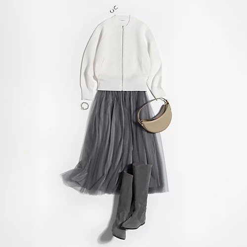 【イーバイエクラ/E by eclat】のミラノリブZIPブルゾン 人気、トレンドファッション・服の通販 founy(ファニー) 　ファッション　Fashion　レディースファッション　Fashion for Women　アウター　Coat / Outerwear Collection　ブルゾンジャケット・スポーティアウター　Blouson Jackets　カーディガン　Cardigan, Knitwear　シルバー　Silver, Metallic Silver　ジップ　Zip, Zipper　バランス　Balance, Style Balance　フォルム　Silhouette, Form　ブルゾン　Blouson, Bomber Jacket　ミラノリブ　Milano Rib, Milano Stitch　other-2|ID: prp329100003770937 ipo3291000000031260173