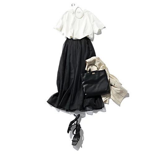 【イーバイエクラ/E by eclat】のタックギャザーシアースカート 人気、トレンドファッション・服の通販 founy(ファニー) 　ファッション　Fashion　レディースファッション　Fashion for Women　スカート　Skirts　タフタ　Taffeta, Structured Fabric　洗える　Machine Washable　other-2|ID: prp329100003771098 ipo3291000000034955495