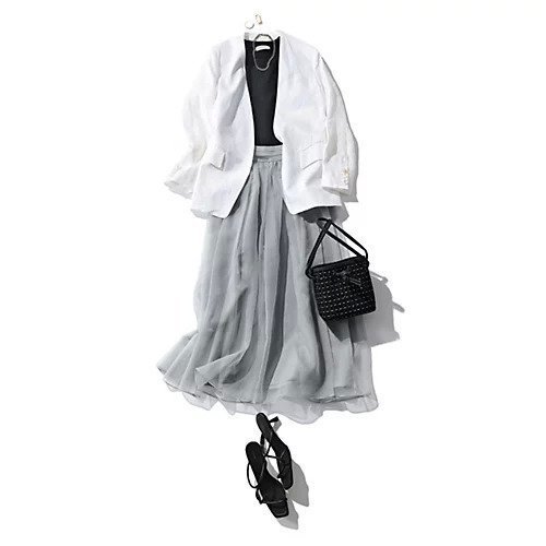 【イーバイエクラ/E by eclat】のタックギャザーシアースカート 人気、トレンドファッション・服の通販 founy(ファニー) 　ファッション　Fashion　レディースファッション　Fashion for Women　スカート　Skirts　タフタ　Taffeta, Structured Fabric　洗える　Machine Washable　other-3|ID: prp329100003771098 ipo3291000000034955496