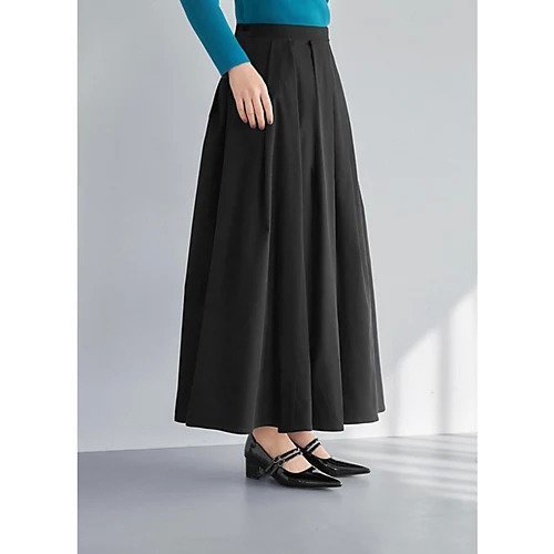【スタイルデリ/STYLE DELI】のスーパーロングタックスカート 人気、トレンドファッション・服の通販 founy(ファニー) 　ファッション　Fashion　レディースファッション　WOMEN　スカート　Skirt　くるぶし　Ankle　切替　Switching　サマー　Summer　シンプル　Simple　スリット　Slit　スーツ　Suit　タイプライター　Typewriter　テクスチャー　Texture　ドレープ　Drape　定番　Standard　フォルム　Form　フレア　Flare　フロント　Front　ポケット　Pocket　マキシ　Maxi　ループ　Loop　ロング　Long　冬　Winter　夏　Summer　other-3|ID: prp329100003786944 ipo3291000000031257028