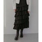 【ミエリインヴァリアント/MIELIINVARIANT】のWrinkle Tiered Skirt BLACK|ID:prp329100003813752
