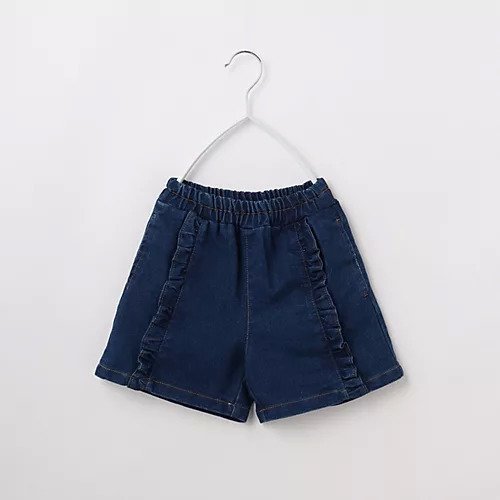 【ザ ショップ ティーケー/THE SHOP TK / KIDS】の【110-150】フリルキュロットパンツ 人気、トレンドファッション・服の通販 founy(ファニー) 　ファッション　Fashion　キッズファッション　KIDS　ボトムス　Bottoms/Kids　おすすめ　Recommend　キュロット　Culottes　シンプル　Simple　ストレッチ　Stretch　デニム　Denim　フリル　Frills　フロント　Front　ポケット　Pocket　 other-1|ID: prp329100003832670 ipo3291000000029634690