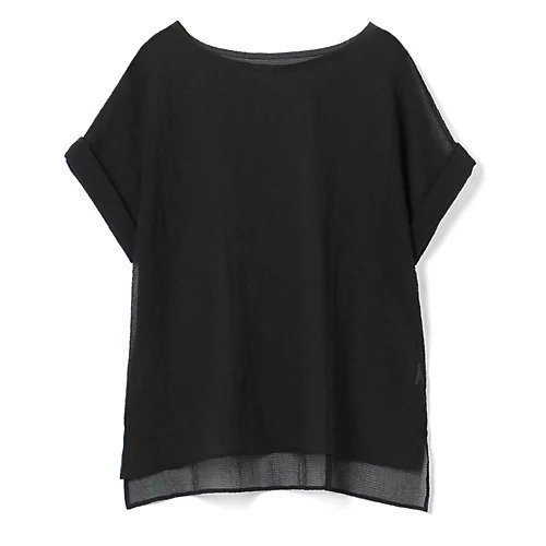 【エムセブンデイズ/M7days】のシアーブラウス インテリア・キッズ・メンズ・レディースファッション・服の通販 founy(ファニー) 　ファッション　Fashion　レディースファッション　WOMEN　トップス・カットソー　Tops/Tshirt　シャツ/ブラウス　Shirts/Blouses　エアリー　Airy　フェミニン　Feminine　ボックス　Box　夏　Summer　春　Spring　洗える　Washable　ブラック|ID: prp329100003833915 ipo3291000000032164159