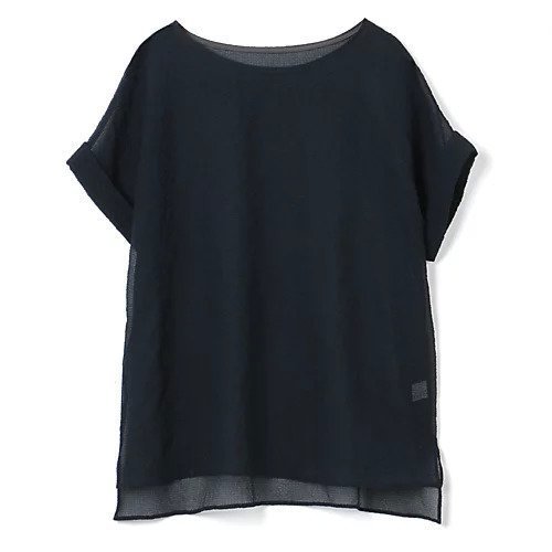 【エムセブンデイズ/M7days】のシアーブラウス インテリア・キッズ・メンズ・レディースファッション・服の通販 founy(ファニー) 　ファッション　Fashion　レディースファッション　WOMEN　トップス・カットソー　Tops/Tshirt　シャツ/ブラウス　Shirts/Blouses　エアリー　Airy　フェミニン　Feminine　ボックス　Box　夏　Summer　春　Spring　洗える　Washable　ネイビー|ID: prp329100003833915 ipo3291000000032164161