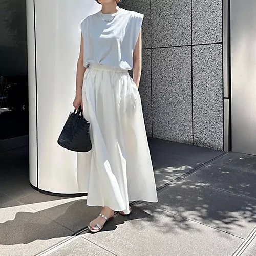 【エムセブンデイズ/M7days】の【コラボ】ノースリーブTシャツ 人気、トレンドファッション・服の通販 founy(ファニー) 　ファッション　Fashion　レディースファッション　Fashion for Women　トップス・カットソー　Cut & Sew Tops　キャミソール&ノースリーブ　Camisoles & Sleeveless Tops　シャツ・ブラウス・オフィスカジュアル　Elegant Blouses & Button-Ups　ロングTシャツ・Tシャツ　Longline T-Shirts & Tees　コラボ　Collaboration, Collab　ノースリーブ　Sleeveless, No-Sleeve　バランス　Balance, Style Balance　フォルム　Silhouette, Form　ベーシック　Basic, Essential　洗える　Machine Washable　other-2|ID: prp329100003843322 ipo3291000000033111601