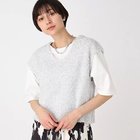 【ザ ショップ ティーケー/THE SHOP TK】のキラキラニットショートベスト【手洗い可】 シルバー|ID: prp329100003843469 ipo3291000000028350913