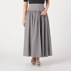 【トゥエルブクローゼット/12closet】の【洗える】切替えコットン ギャザースカート グレー|ID: prp329100003843503 ipo3291000000027093939