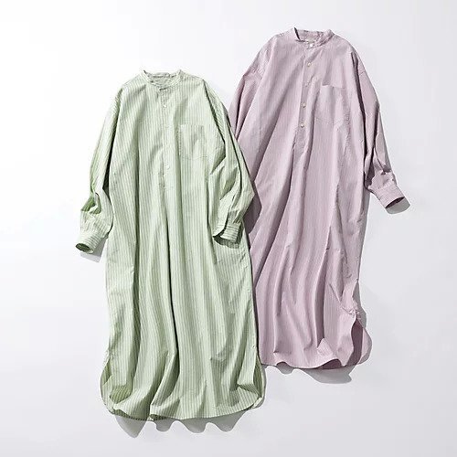 【リノ/LENO】のBAND COLLAR PULLOVER DRESS【STRIPE】 人気、トレンドファッション・服の通販 founy(ファニー) 　ファッション　Fashion　レディースファッション　WOMEN　トップス・カットソー　Tops/Tshirt　プルオーバー　Pullover　ワンピース　Dress　ドレス　Party Dresses　おすすめ　Recommend　ストライプ　Stripe　洗える　Washable　other-2|ID: prp329100003843617 ipo3291000000031806561